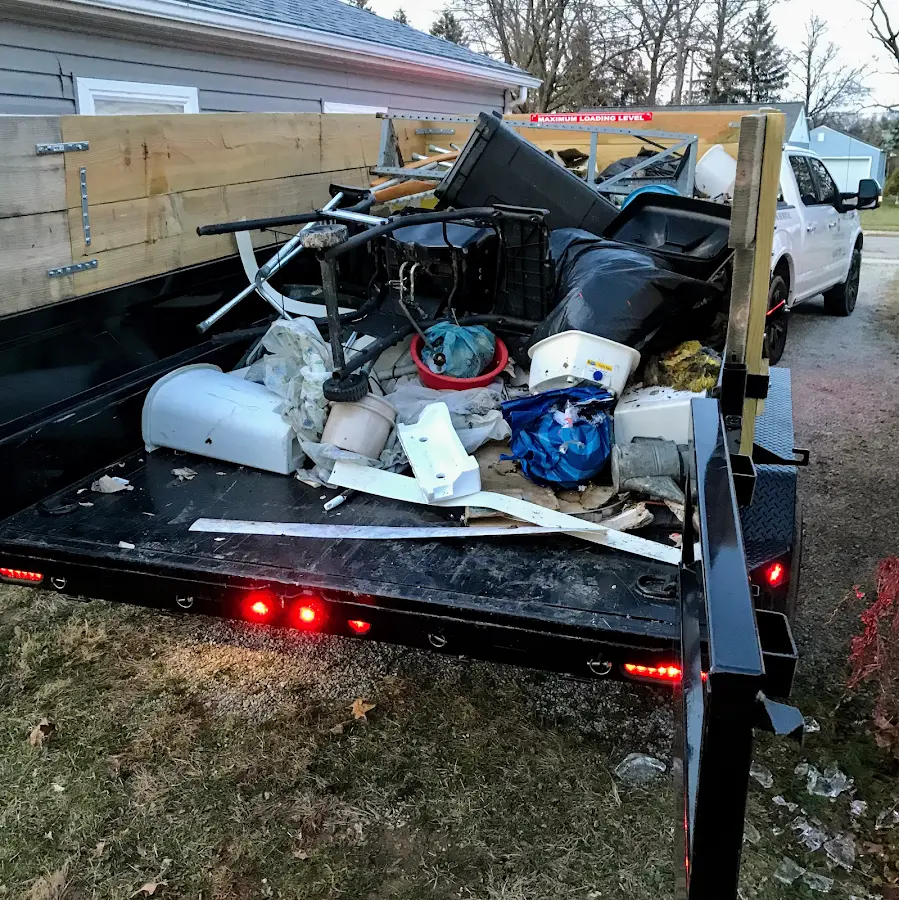 Roll-off dumpster delivered to a residential driveway in Tuckahoe