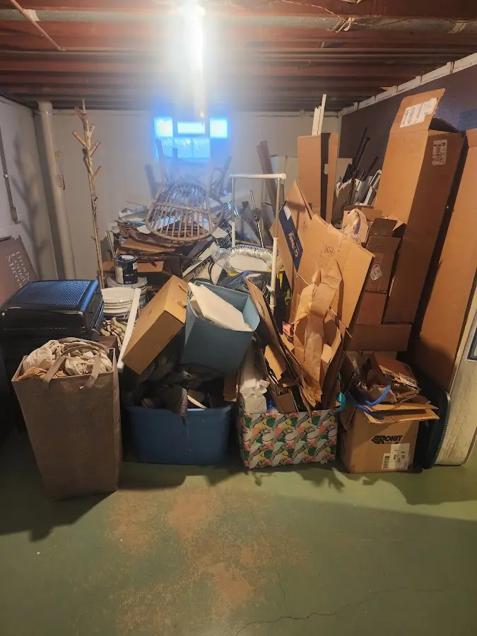 Roll-off dumpster container at job site for 20 Yard Dumpster Rental in Tuckahoe